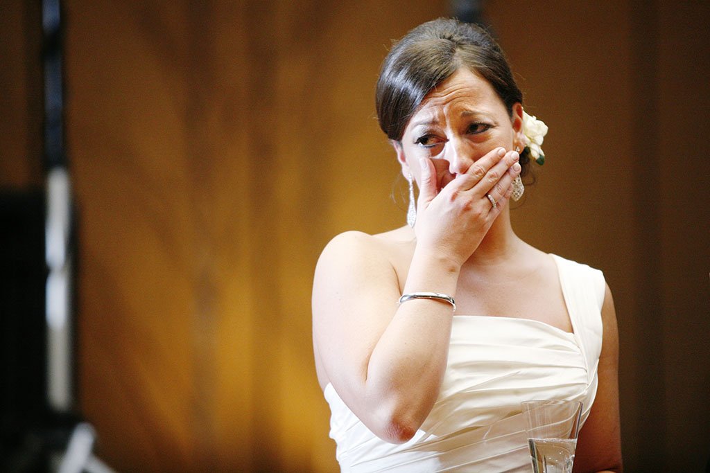Bride Crying Reception Toasts