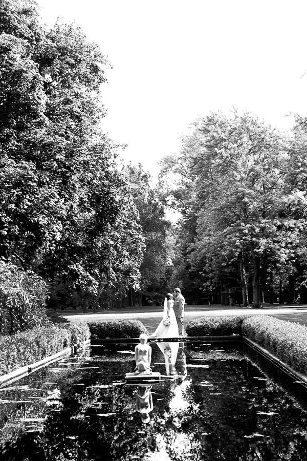 Cantigny Wedding Photography Portrait Pond