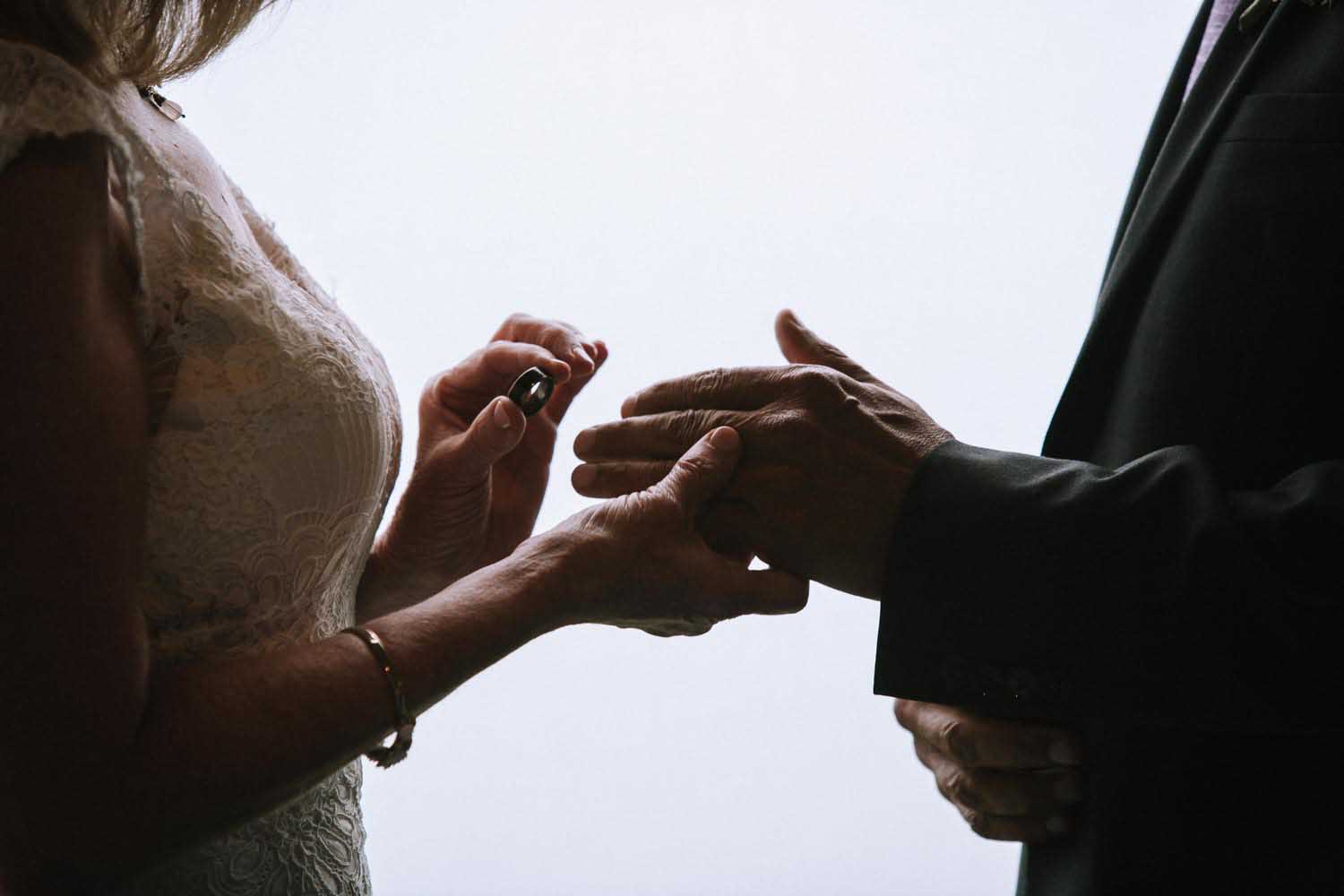 Natural Light Ring Exchange Wedding Ceremony Minnesota Photographer